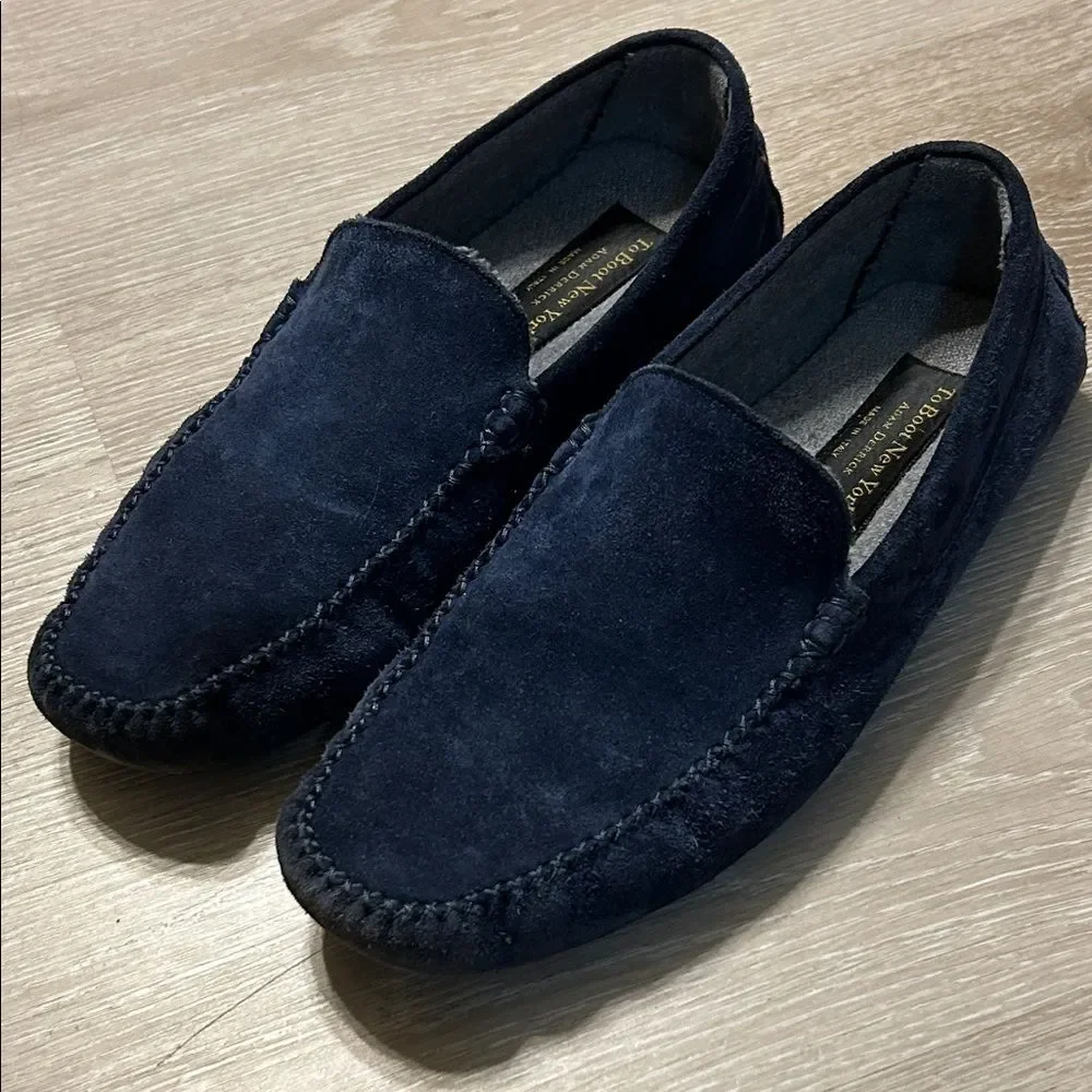 TO BOOT NEW YORK O’Reilly Navy Suede & Cashmere Slipper